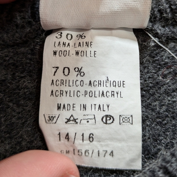 Vintage Disney Disneyland Paris grey wool blend Mickey Mouse sweater 14/16 - Picture 11 of 11